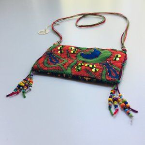 Handmade one of a kind up-cycled fabric necklace